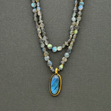LABRADORITE GOLD NECKLACE