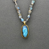 LABRADORITE GOLD NECKLACE