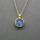 SUN LABRADORITE GOLD NECKLACE