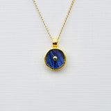 SUN LABRADORITE GOLD NECKLACE