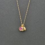 TRIO GEMS GOLD NECKLACE
