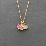 TRIO GEMS GOLD NECKLACE