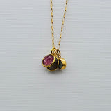TRIO GEMS GOLD NECKLACE