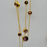 TOURMALINE GOLD SUN NECKLACE