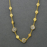 MOONSTONE DIAMOND GOLD NECKLACE