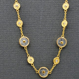MOONSTONE DIAMOND GOLD NECKLACE