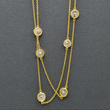 MOONSTONE SUN GOLD NECKLACE