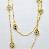 MOONSTONE SUN GOLD NECKLACE