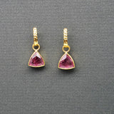 PINK TOURMALINE GOLD EARRINGS