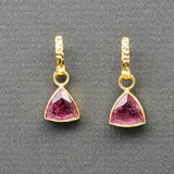 PINK TOURMALINE GOLD EARRINGS