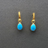 TURQUOISE GOLD EARRINGS