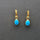 TURQUOISE GOLD EARRINGS