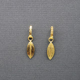 LEAF POST GOLD EARRINGS