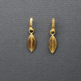 LEAF POST GOLD EARRINGS