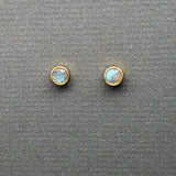 GEMSTONE GOLD POST EARRINGS