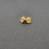GEMSTONE GOLD POST EARRINGS