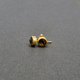 GEMSTONE GOLD POST EARRINGS