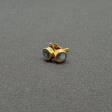 GEMSTONE GOLD POST EARRINGS