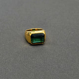 GREEN TOURMALINE GOLD RING