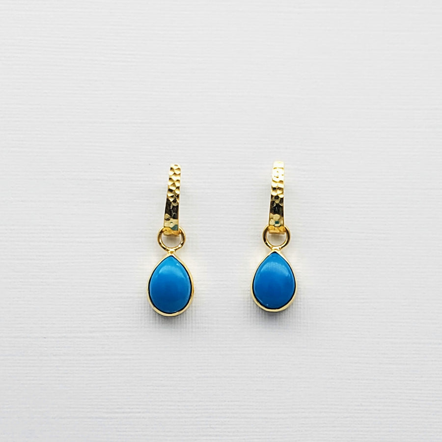 TURQUOISE GOLD EARRINGS