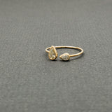 PEAR DIAMONDS OPEN RING