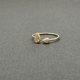 PEAR DIAMONDS OPEN RING