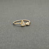 PEAR DIAMONDS OPEN RING