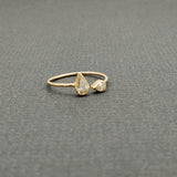 PEAR DIAMONDS OPEN RING