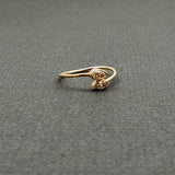 PEAR CUT DIAMONDS CROSS RING