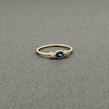 SAPPHIRE AND DIAMONDS RING