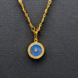 ROSE CUT DIAMOND CHAIN SUN PENDANT