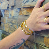 SQUARE BEADS GOLD BRACELET