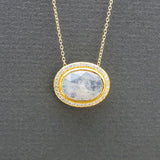 MOONSTONE DIAMONDS NECKLACE