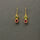PERIDOT/TOURMALINE GOLD EARRINGS
