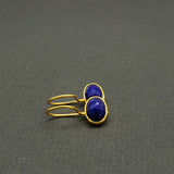 LAPIS LAZULI GOLD EARRINGS