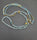 LONG AQUAMARINE BEADED GOLD NECKLACE