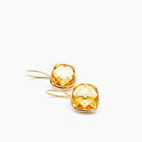 CITRINE GOLD EARRINGS
