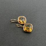 CITRINE GOLD EARRINGS