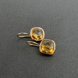 CITRINE GOLD EARRINGS