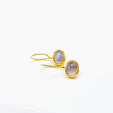 RAINBOW MOONSTONE GOLD EARRINGS