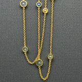 LABRADORITE SUN GOLD NECKLACE