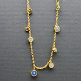 MULTI STONE SUN NECKLACE