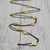 MOONSTONE MIXED METALS NECKLACE