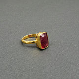 PINK TOURMALINE GOLD RING