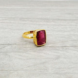 PINK TOURMALINE GOLD RING