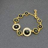 GREEN TOURMALINE SUN GOLD BRACELET