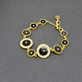 GREEN TOURMALINE SUN GOLD BRACELET