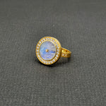 SUN GOLD MOONSTONE RING