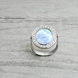 FLIP-TURN WHITE GOLD SUN RING