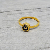 LABRADORITE SUN GOLD RING